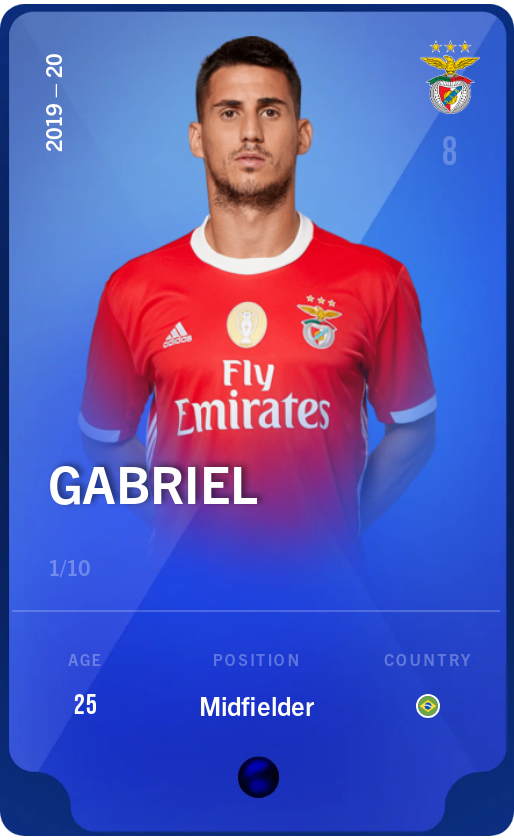 Sorare - Sorare Official - Gabriel 2019-20 • Super Rare 1/10 - NFT # 93276480895323834863545409056834142606476627501873998313594894540462532593340
