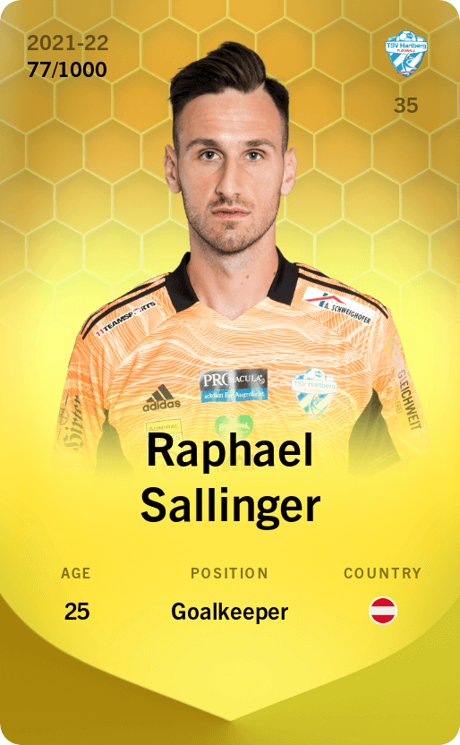 Raphael Sallinger 2021-22 • Limited 77/1000