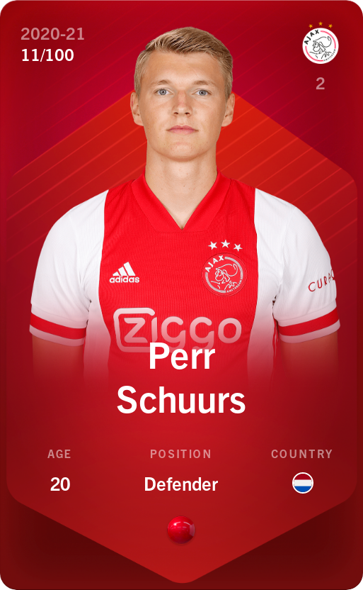 Sorare - Sorare Official - Perr Schuurs 2020-21 • Rare 11/100 - NFT # 93723061771136456738284397648804369624666378505812332537227237145608362237876