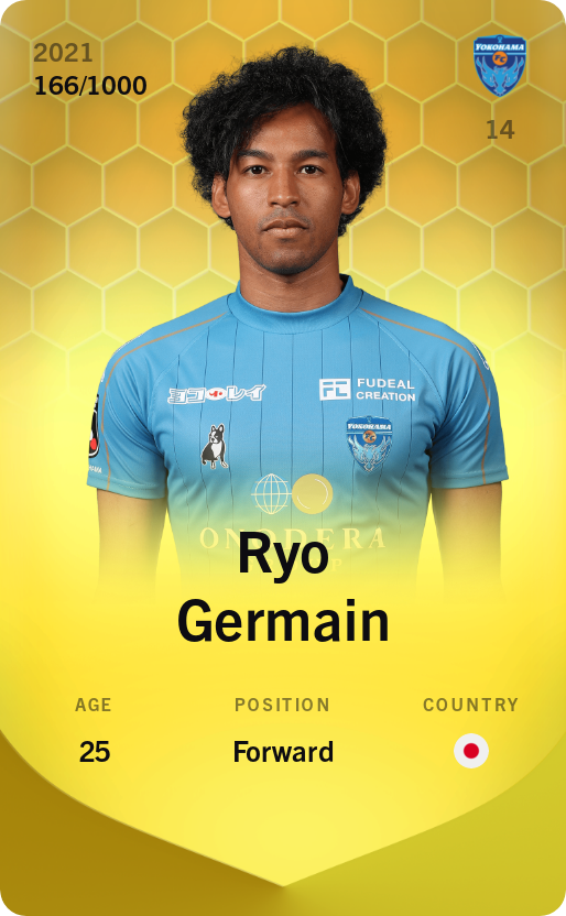Sorare - Sorare Official - Ryo Germain 2021-22 • Limited 166/1000 - NFT # 102744342943798745190855404136748831678668019296200527692952533769404262140547