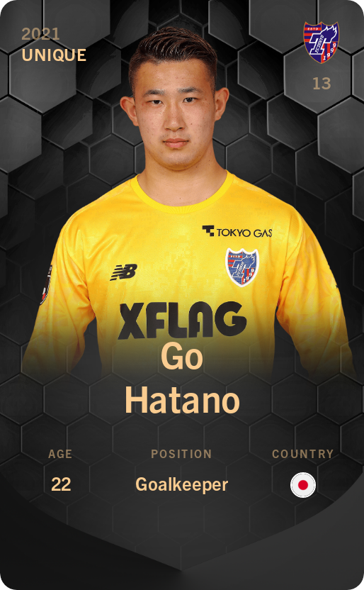Sorare - Sorare Official - Go Hatano 2021-22 • Unique - NFT # 73853227373794170874380239022181518993908392204201503933027118129092269305639