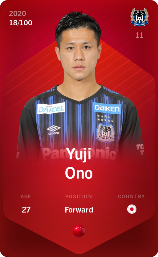 Sorare - Sorare Official - Yuji Ono 2020-21 • Rare 18/100 - NFT # 14570125269384210502063239537401908468854922759758611901593551598346344761842