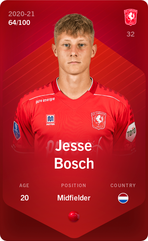 Sorare - Sorare Official - Jesse Bosch 2020-21 • Rare 64/100 - NFT # 3099229722529761978901586032112407252227042370188450013585754859378276791479