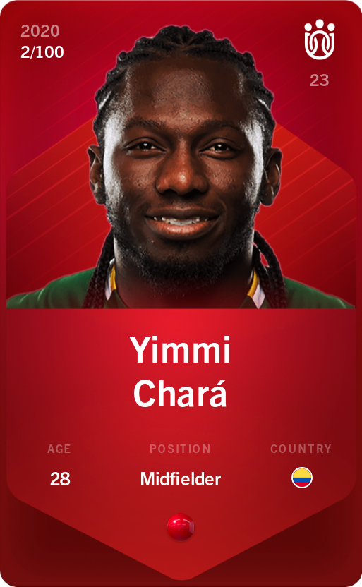 Sorare - Sorare Official - Yimmi Chará 2020-21 • Rare 2/100 - NFT # 103501644646345877013448660797348683607560792372687958308883623555366392555526