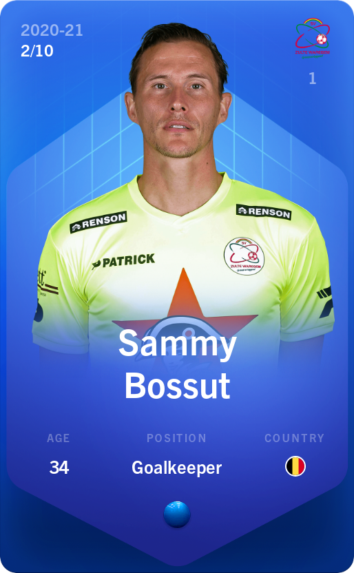 Sorare - Sorare Official - Sammy Bossut 2020-21 • Super Rare 2/10 - NFT # 36511690782086322749874757327901303976773172733241344168784338994012546603538