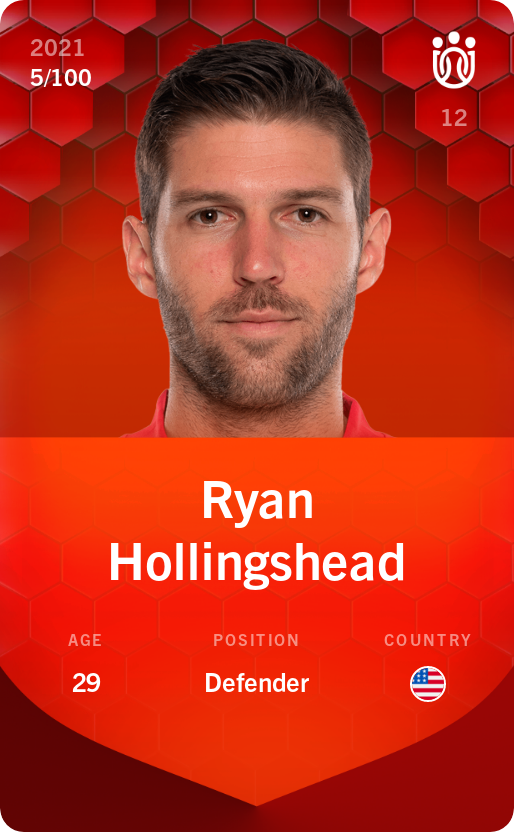 Sorare - Sorare Official - Ryan Hollingshead 2021-22 • Rare 5/100 - NFT # 98098382867927386586513443286046169222999581400375709046980198432894794651291