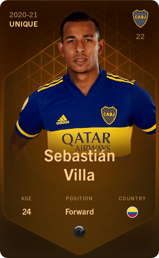 Sorare - Sorare Official - Sebastián Villa 2020-21 • Unique - NFT # 20424448411679811766809289655908327008757405414745481722581181189582406346770