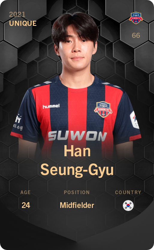 Sorare - Sorare Official - Han Seung-Gyu 2021-22 • Unique - NFT # 20715458832091220446245006670373730397961214517005022778784362259676791662648