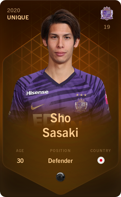 Sorare - Sorare Official - Sho Sasaki 2020-21 • Unique - NFT # 56488717957091870384226097465098452754955290951858303506869697226965970193753