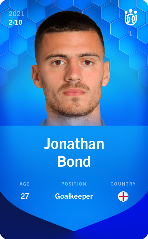 Sorare - Sorare Official - Jonathan Bond 2021-22 • Super Rare 2/10 - NFT # 45606701738845132290232195701699368967216541986953498939230356594716990855388