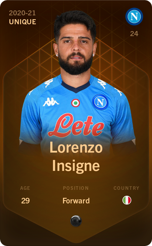 Sorare - Sorare Official - Lorenzo Insigne 2020-21 • Unique - NFT # 113175649623889307065029015934596114790535209527348712426626512498365980384268