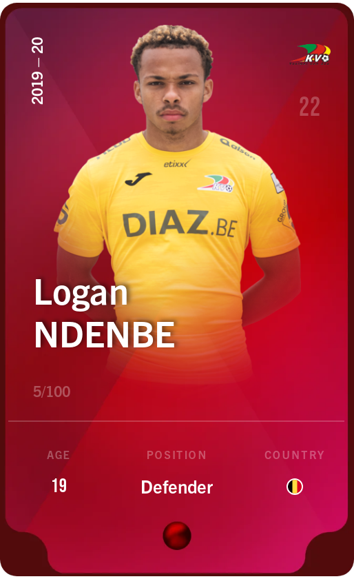 Sorare - Sorare Official - Logan Ndenbe 2019-20 • Rare 5/100 - NFT # 33080992142242395897257230960918334369026946648595735379072298036962879473108