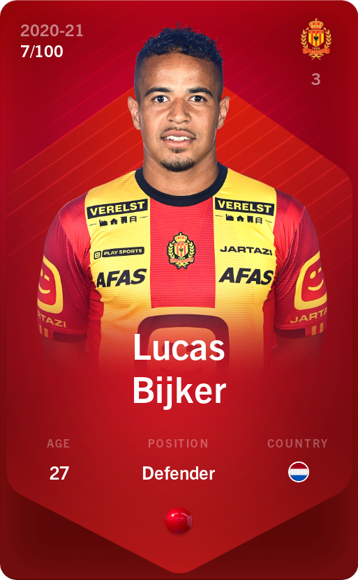Sorare - Sorare Official - Lucas Bijker 2020-21 • Rare 7/100 - NFT # 44663299737653441626170938368807518650598912464776085245189031343190295216929
