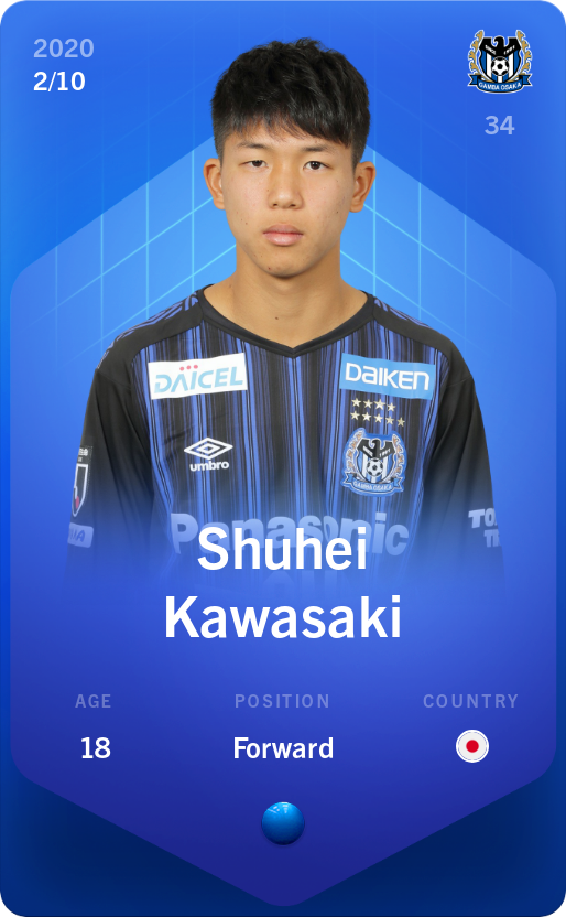 Sorare - Sorare Official - Shuhei Kawasaki 2020-21 • Super Rare 2/10 - NFT # 29139118288751525337387155354380602891002699319570370027145864656656871651217