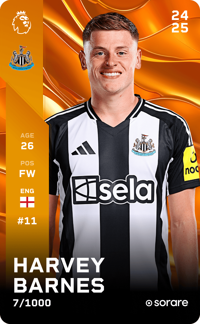 Harvey Barnes 2024-25 • Limited 7/1000