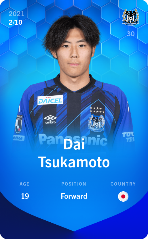 Sorare - Sorare Official - Dai Tsukamoto 2021-22 • Super Rare 2/10 - NFT # 103007099792081595864670260595482659535151569484386134210231756050651914641944