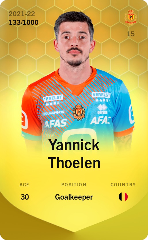 Yannick Thoelen 2021-22 • Limited 133/1000