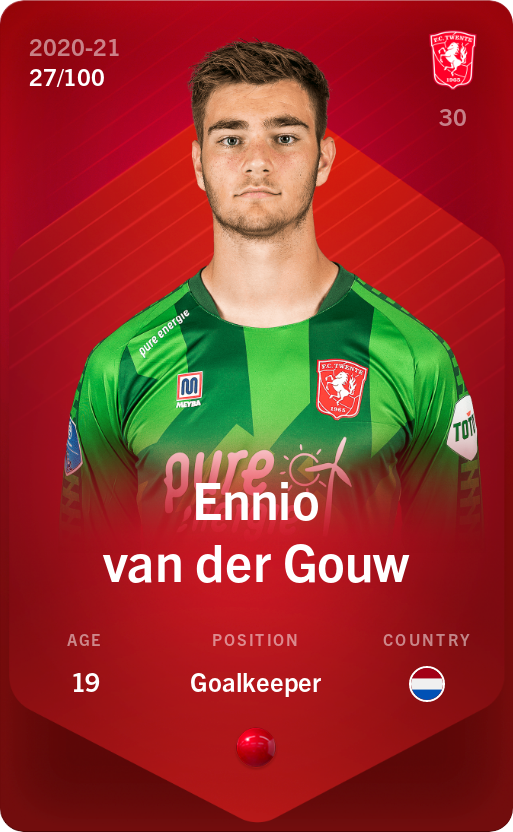 Sorare - Sorare Official - Ennio van der Gouw 2020-21 • Rare 27/100 - NFT # 115430280267161883884103126959014674006575913486777368566777300620148798801210