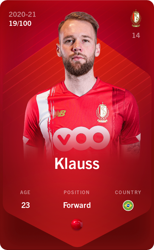 Sorare - Sorare Official - Klauss 2020-21 • Rare 19/100 - NFT # 40939390858575629799467626276536550842633336977618427775852835904249909205177