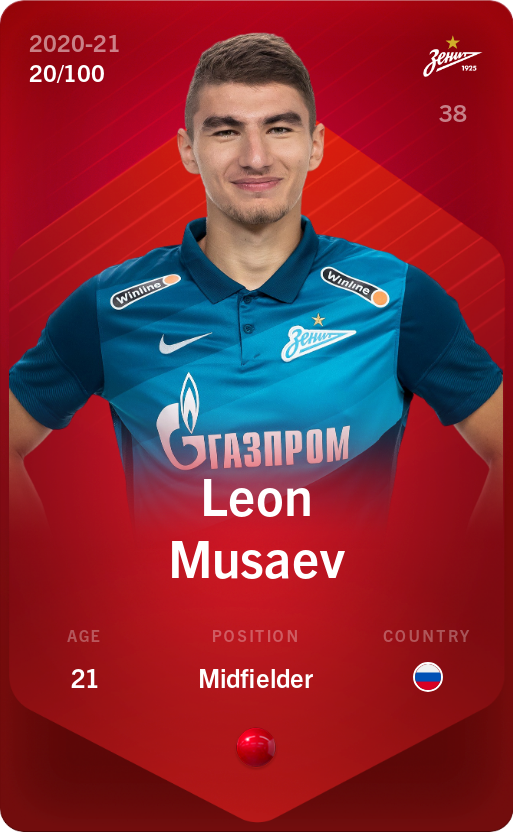 Sorare - Sorare Official - Leon Musaev 2020-21 • Rare 20/100 - NFT # 31724310665988362345753482125073356897901350194549861302271685139306451715697