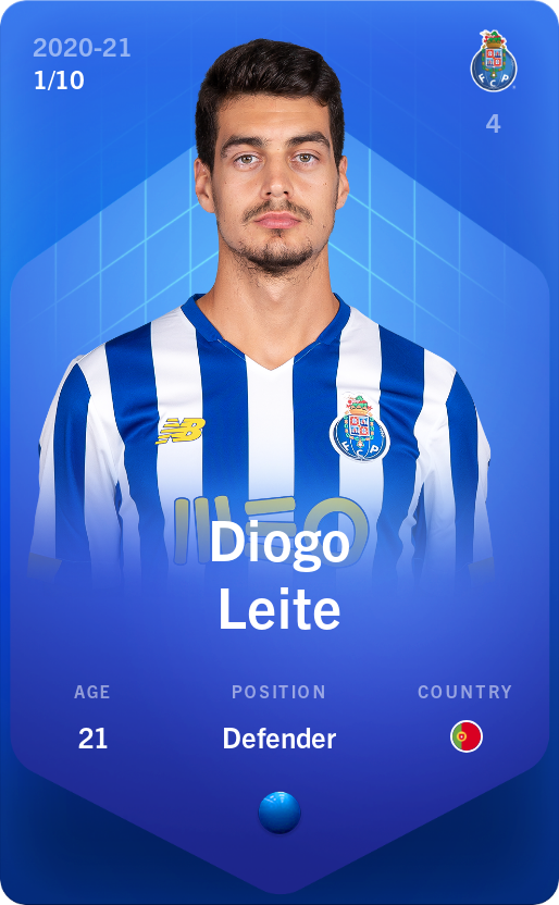 Sorare - Sorare Official - Diogo Leite 2020-21 • Super Rare 1/10 - NFT # 57203602413482111858498828984166270583504274662687262106355742789462181899549