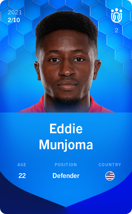 Sorare - Sorare Official - Eddie Munjoma 2021-22 • Super Rare 2/10 - NFT # 24731304158668556325636075308867333989977482412499486179995420502405678984280