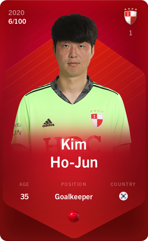 Sorare - Sorare Official - Kim Ho-Jun 2020-21 • Rare 6/100 - NFT # 93219918733555966971769957340473875310923419918026976565655628310502208865247