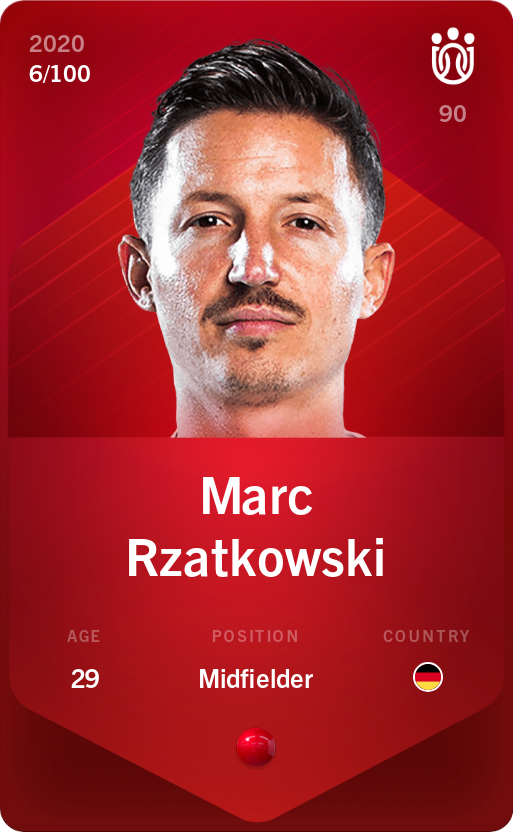 Sorare - Sorare Official - Marc Rzatkowski 2020-21 • Rare 6/100 - NFT # 110189715915963078710826576811681609178141896553629780229264585707670307184533