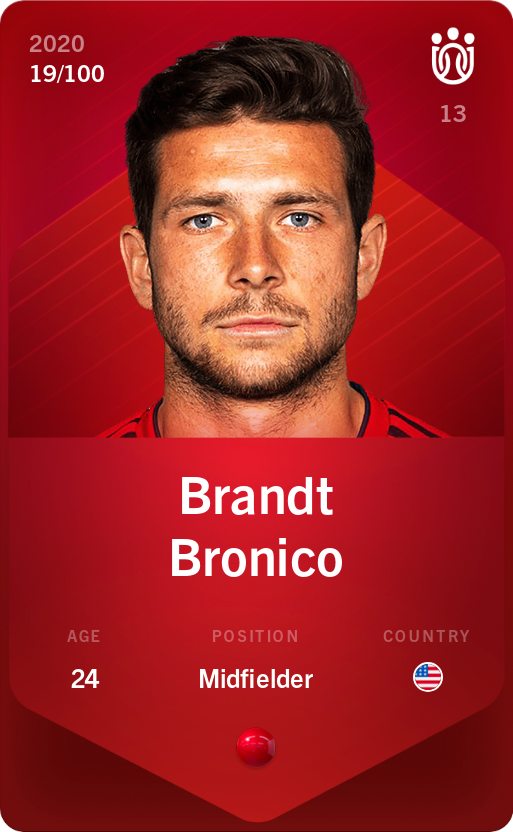 Sorare - Sorare Official - Brandt Bronico 2020-21 • Rare 19/100 - NFT # 85443068367834015580704451160155407844109901203146041501861597386461012256305