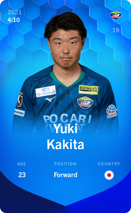 Sorare - Sorare Official - Yuki Kakita 2021-22 • Super Rare 4/10 - NFT # 54160189868760051372670118013990444764420063068362701288835064959085094759420