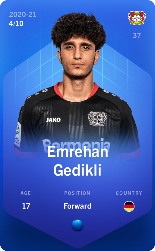 Sorare - Sorare Official - Emrehan Gedikli 2020-21 • Super Rare 4/10 - NFT # 33612187206796688295763870441236151317455066856425963591762032789104700499811