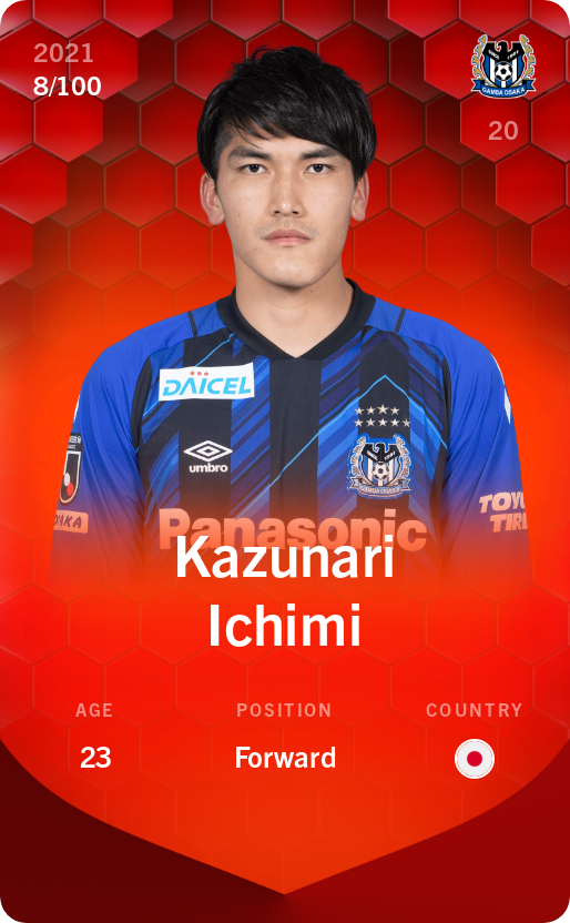 Sorare - Sorare Official - Kazunari Ichimi 2021-22 • Rare 8/100 - NFT # 67603242482726182329945620639387114112205584169059474083754860969048824964725