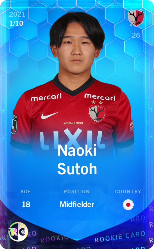 Sorare - Sorare Official - Naoki Sutoh 2021-22 • Super Rare 1/10 - NFT # 28523104614044839081961294832903434648928306974098653817673456136655337062115