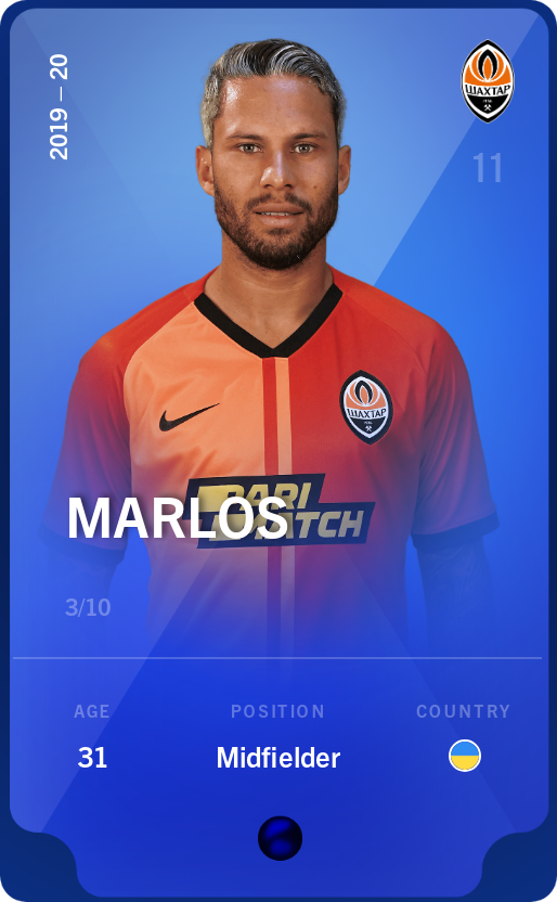 Sorare - Sorare Official - Marlos 2019-20 • Super Rare 3/10 - NFT # 6260702317741830521261871205423556219675633880242064422701055690401193227338