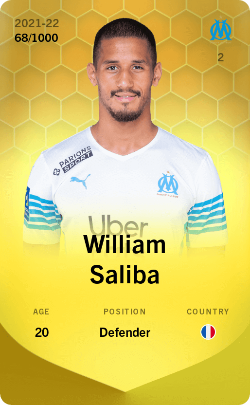 William Saliba 2021-22 • Limited 68/1000