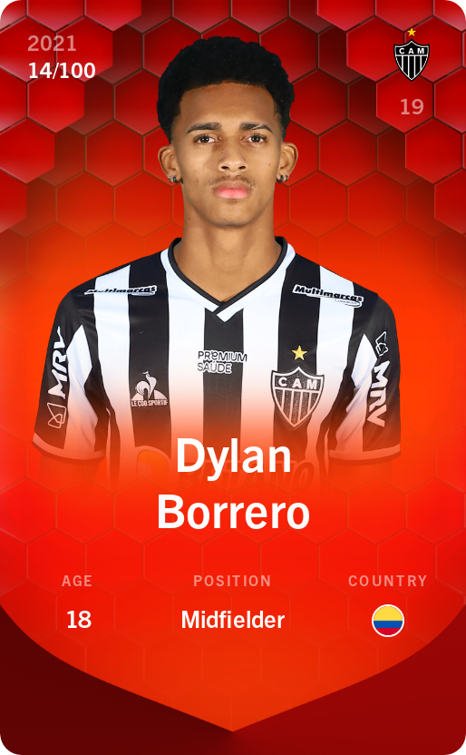 Sorare - Sorare Official - Dylan Borrero 2021-22 • Rare 14/100 - NFT # 71926353216155707271139489108849974331854110700461113721055410331985710922526