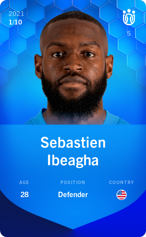 Sorare - Sorare Official - Sebastien Ibeagha 2021-22 • Super Rare 1/10 - NFT # 24574628308813295436850815647656586414096328191017648225609972586496750217509