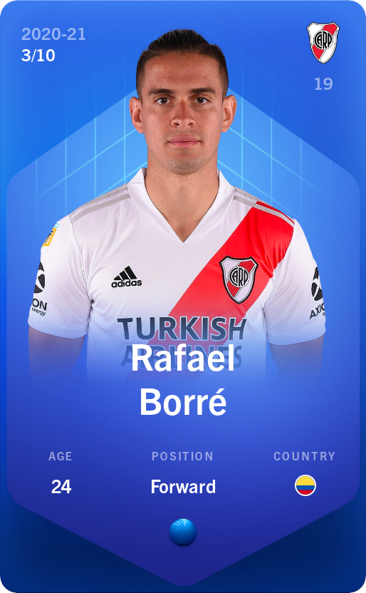Sorare - Sorare Official - Rafael Borré 2020-21 • Super Rare 3/10 - NFT # 9516153629513030843176394587498792204776996144404802008258873615201775574166