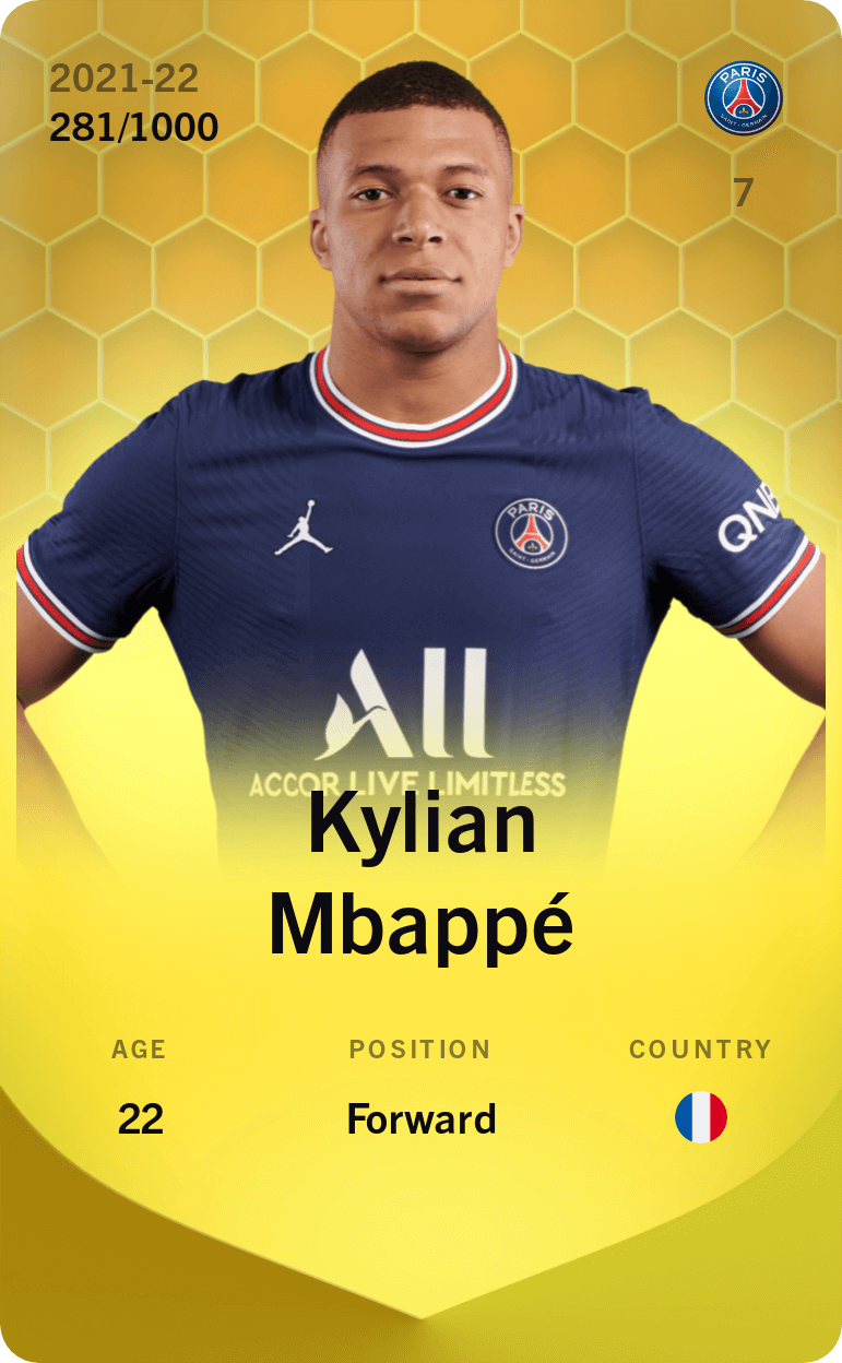 Kylian Mbappé 2021-22 • Limited 281/1000
