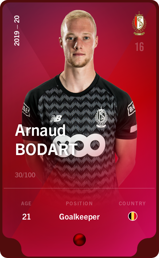 Sorare - Sorare Official - Arnaud Bodart 2019-20 • Rare 30/100 - NFT # 82694971932147205872005746782709103679436655060053469702004540772554815251791