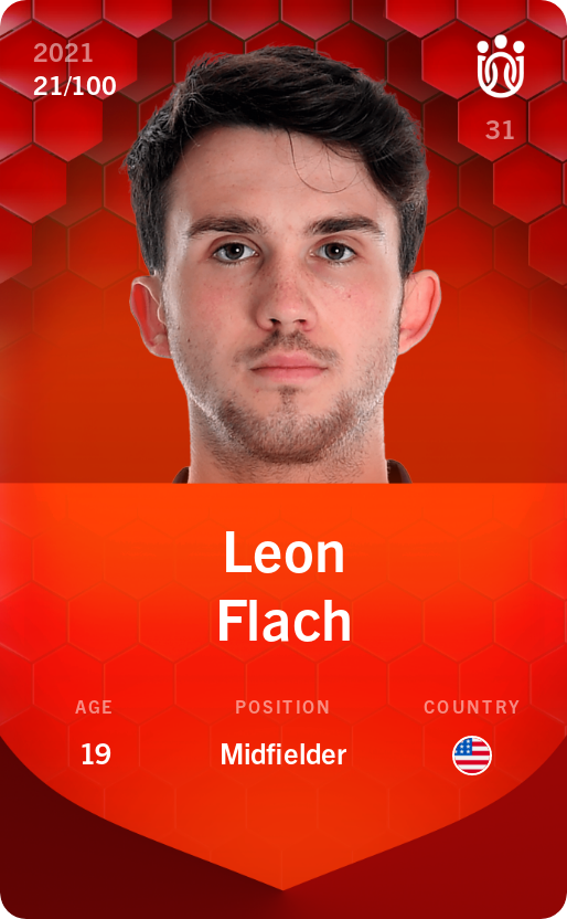 Sorare - Sorare Official - Leon Flach 2021-22 • Rare 21/100 - NFT # 85357982232113854358947606869278282230385732286094943100651781030054738714338