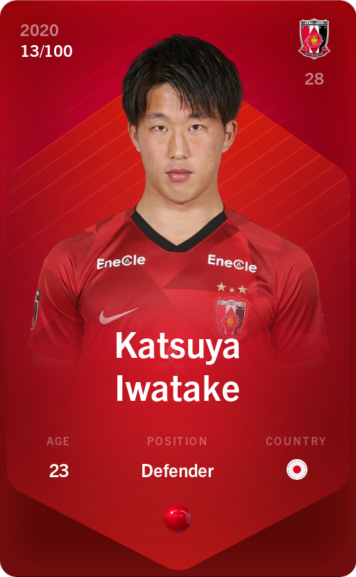 Sorare - Sorare Official - Katsuya Iwatake 2020-21 • Rare 13/100 - NFT # 44250720148369183697817296001235982143947570902106752949516064652612096069169