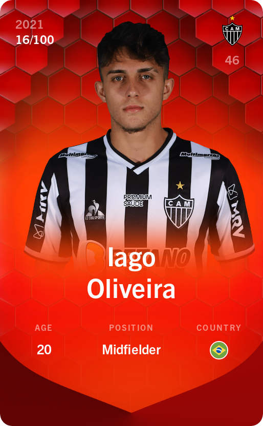 Sorare - Sorare Official - Iago Oliveira 2021-22 • Rare 16/100 - NFT # 63946709142218963363913815943499966467662943119492717515720077370875495645826