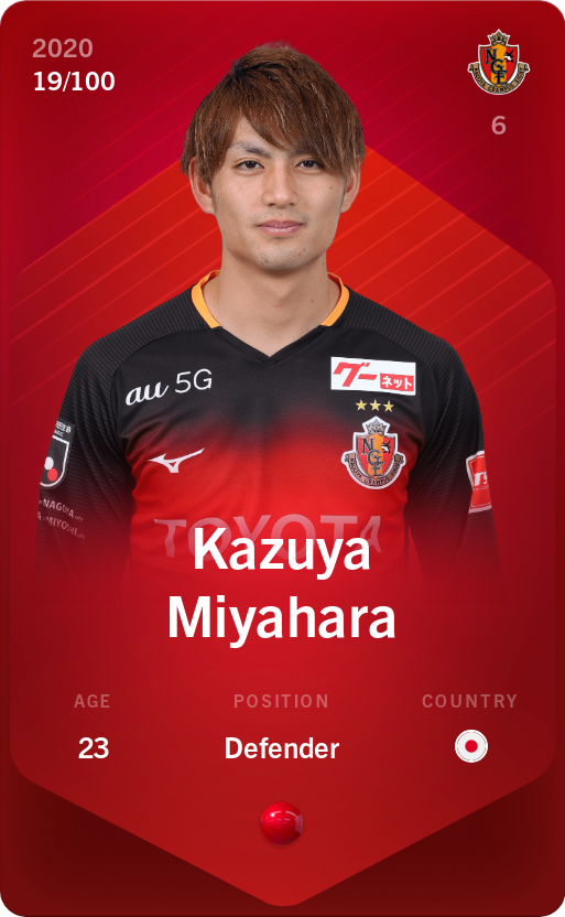 Sorare - Sorare Official - Kazuya Miyahara 2020-21 • Rare 19/100 - NFT # 48342636555225459823639968326886791802479517612281605634209121778745789685010