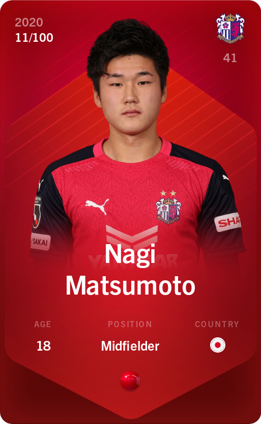 Sorare - Sorare Official - Nagi Matsumoto 2020-21 • Rare 11/100 - NFT # 23317741250271817100351714960047673293892408804671229548912590823023114742740