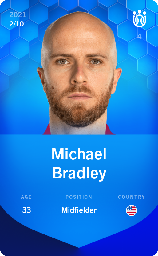 Sorare - Sorare Official - Michael Bradley 2021-22 • Super Rare 2/10 - NFT # 64048839937808409556171516340161466379902864182885363683791882694962517398888
