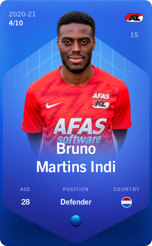 Sorare - Sorare Official - Bruno Martins Indi 2020-21 • Super Rare 4/10 - NFT # 87598443757147701404900341720397618749967578115188922394487804361948372362748