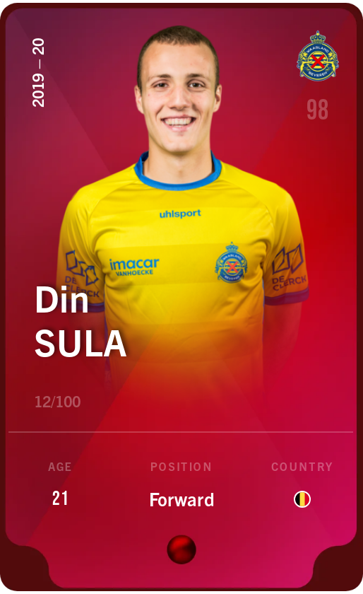 Sorare - Sorare Official - Din Sula 2019-20 • Rare 12/100 - NFT # 54955983987962138570447053756223454402390374608357954253548774861565502810019