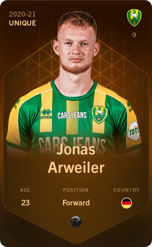 Sorare - Sorare Official - Jonas Arweiler 2020-21 • Unique - NFT # 14115440689325140501620488768857000986825518604935458200548367331266907741080