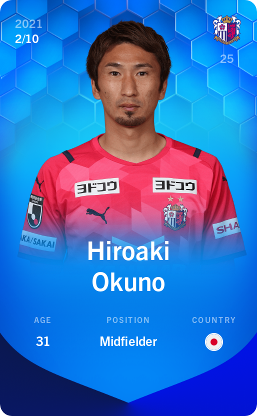 Sorare - Sorare Official - Hiroaki Okuno 2021-22 • Super Rare 2/10 - NFT # 4694721003464405199138569795285286526126587981176430013128231776734575957616